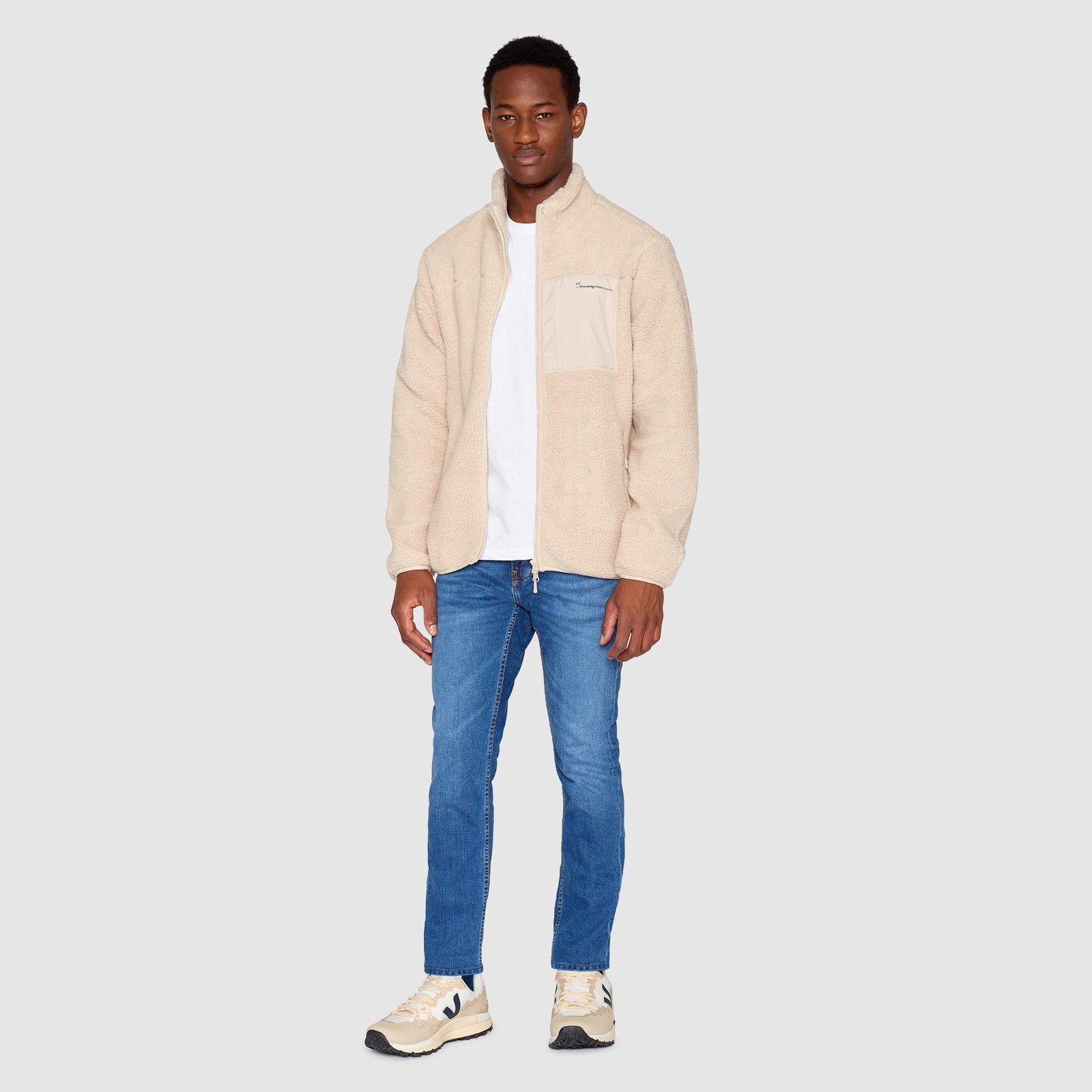 Knowledge Cotton Apparel M Teddy Fleece Zip Sweat Item Colour