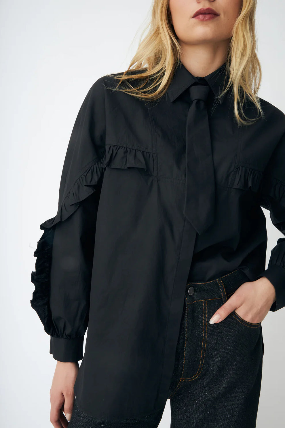 CRAS W Tiecras Shirt Black