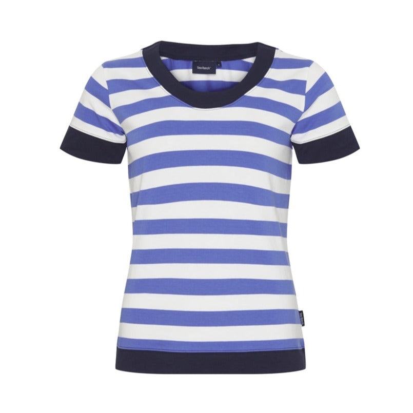 Sea Ranch W Tonnere T-shirt Blå Hvid