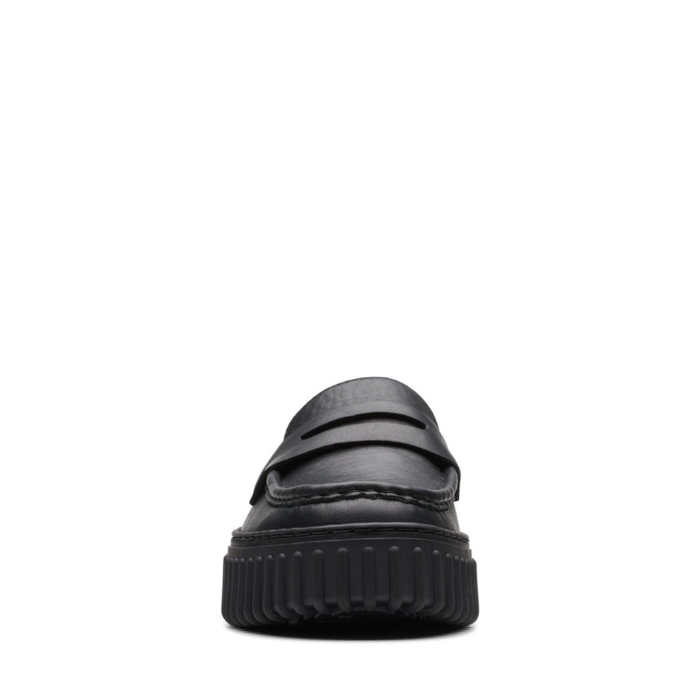 Clarks W Torhill Penny Black Leather