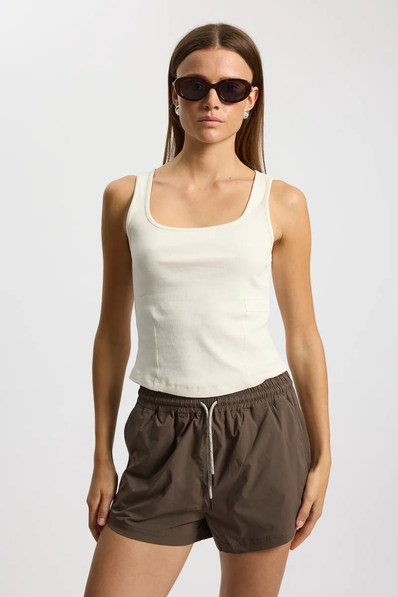 Rethinkit Track Shorts Petra Dark Brown