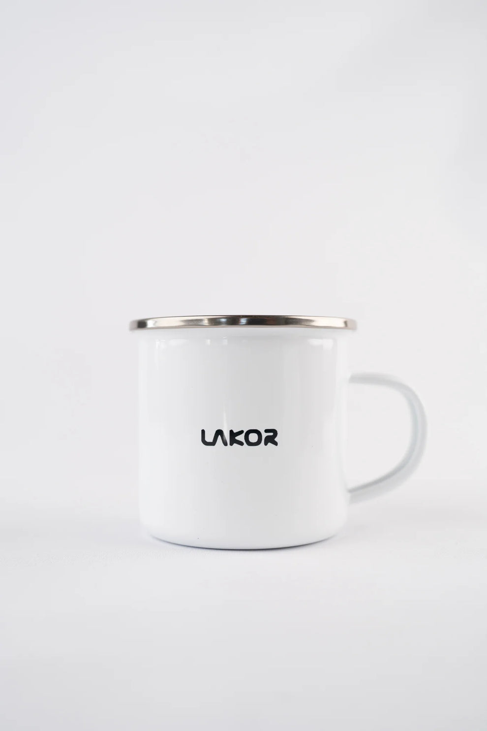 Lakor Flipping The Bird Enamel Mug White