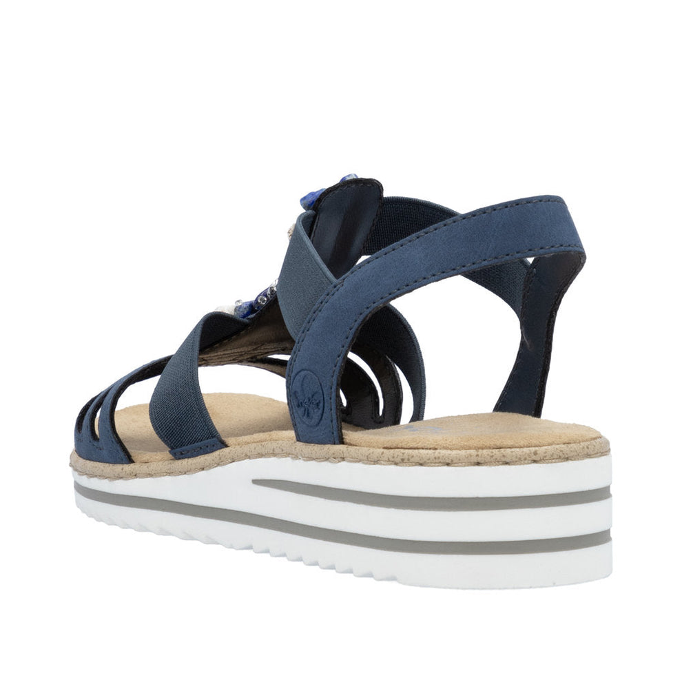 Rieker W Sandaler Blue - V0649-14
