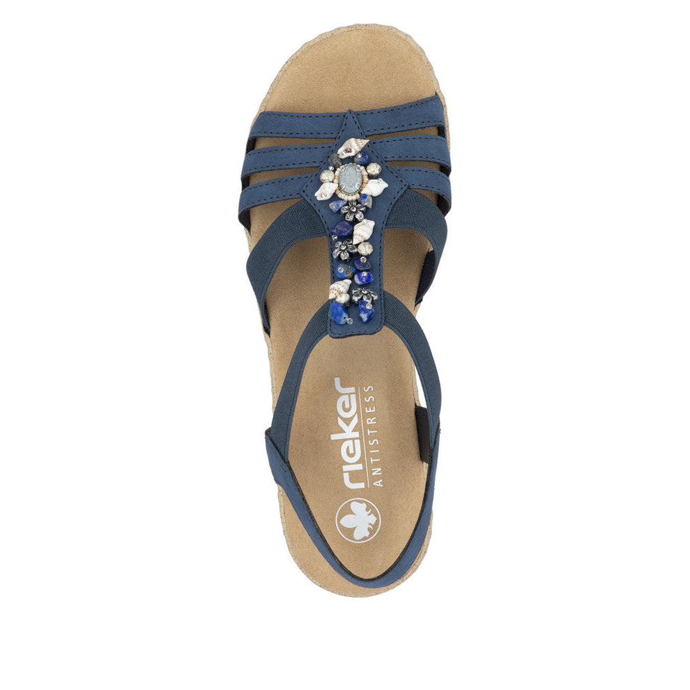 Rieker W Sandaler Blue - V0649-14