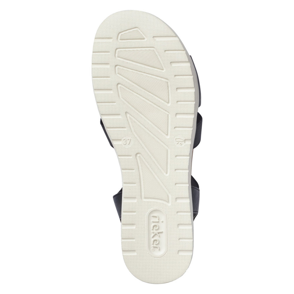 Rieker W Sandal m Sølvdetaljer Blå