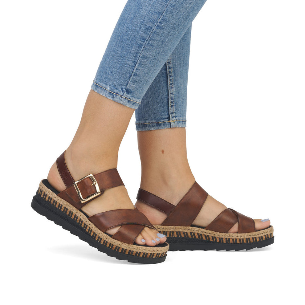 Rieker W Sandaler Brown - V7951-24