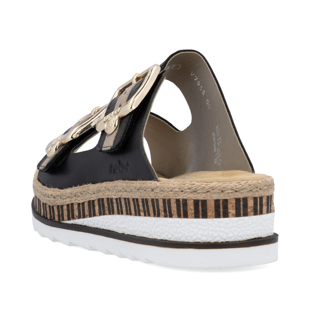 Rieker W Sandaler Black - V7955-00