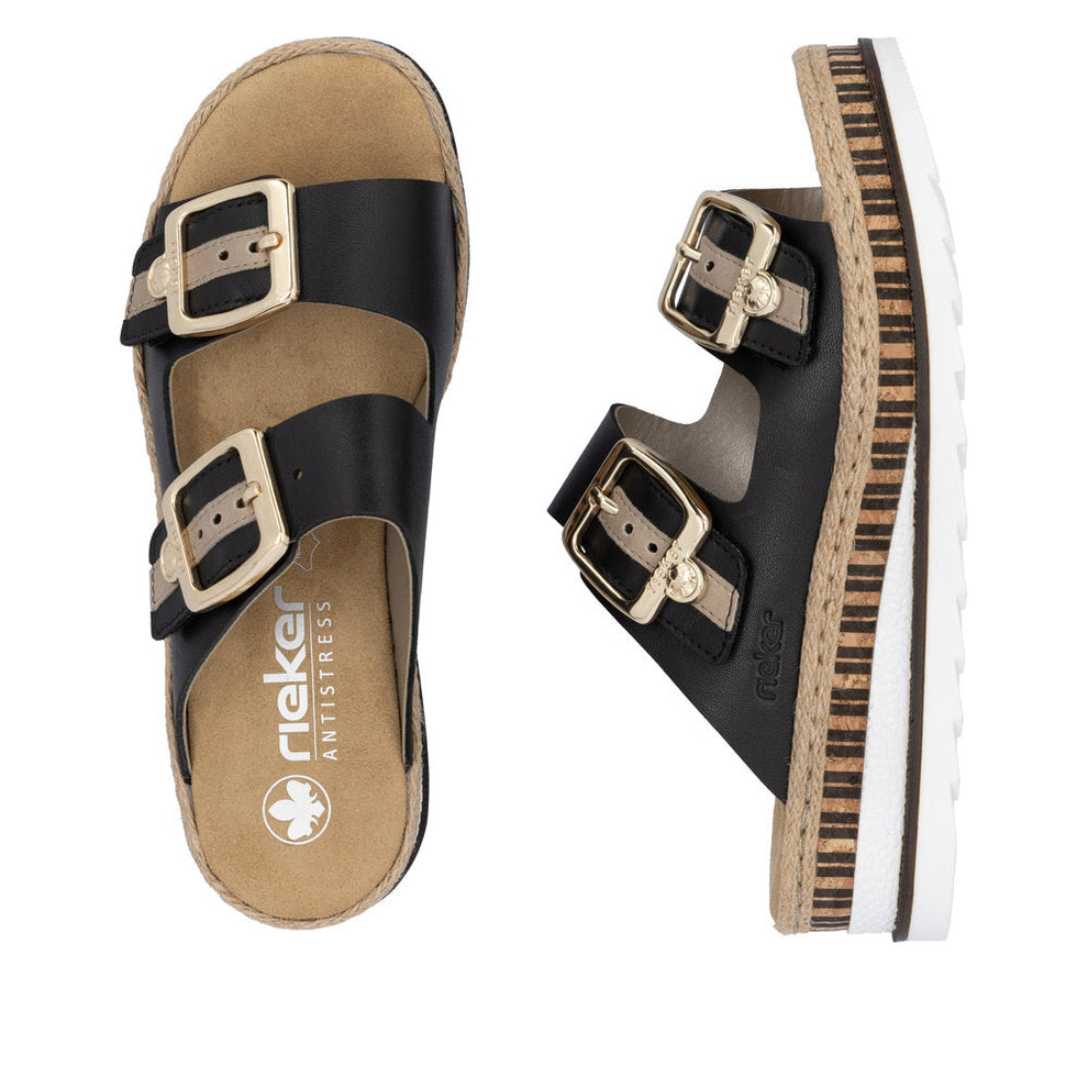 Rieker W Sandaler Black - V7955-00