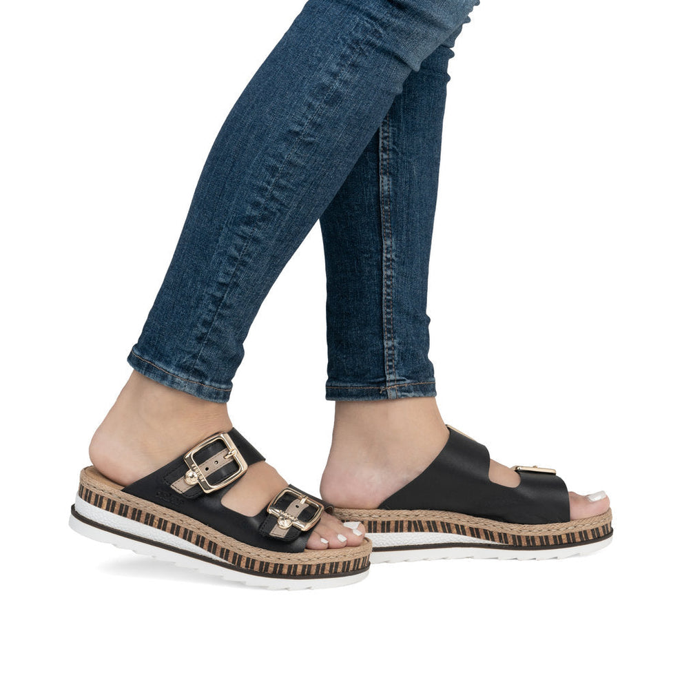 Rieker W Sandaler Black - V7955-00