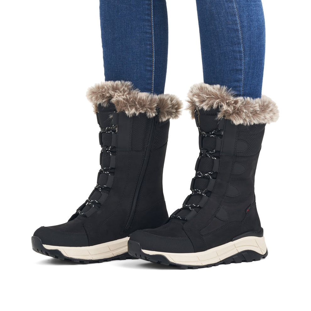 Rieker W Vinterstøvler - W0070-00 BLACK
