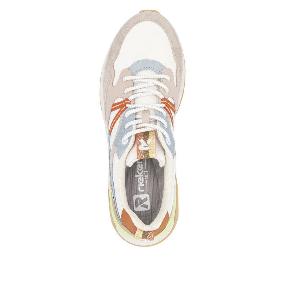 Rieker W Sko White Combination - W2501-82