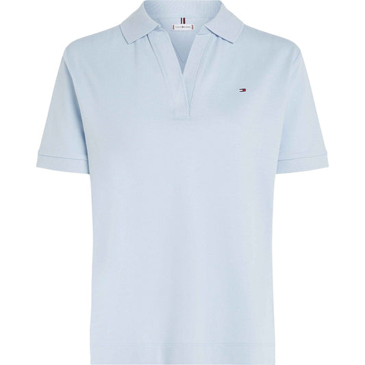 Tommy Hilfiger W RLX Open Placket Lycocell Polo SS Breezy Blue