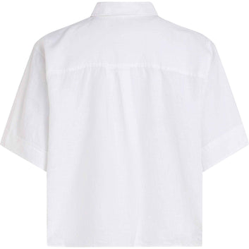 Tommy Hilfiger W Linen Shirt Sleeve Shirt White