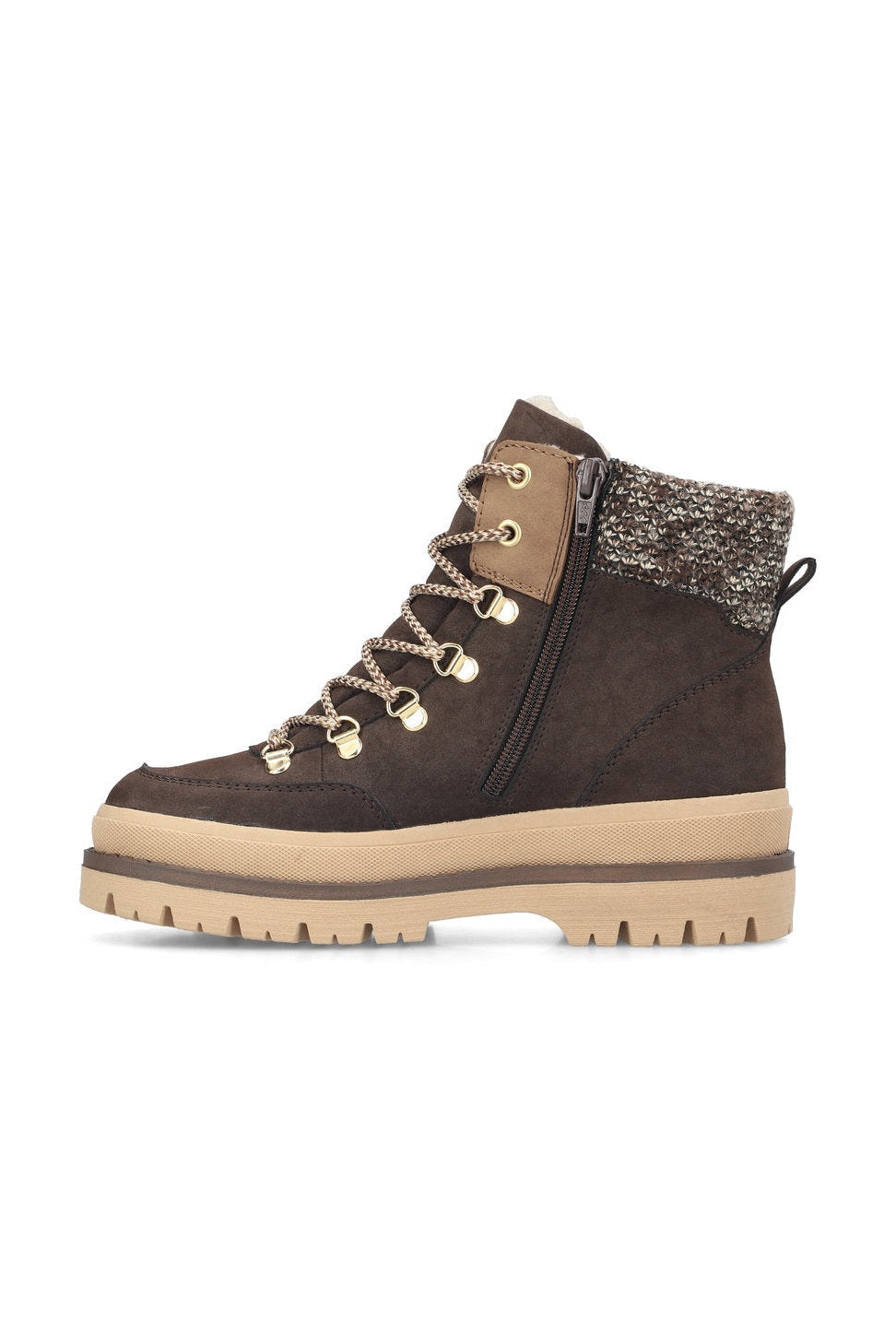 Rieker W Synthetic Lace Boot Brown - Y6210-25