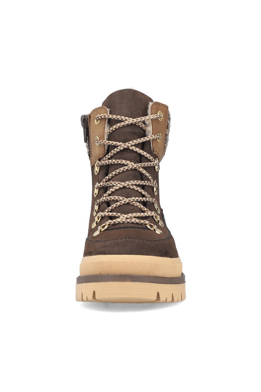 Rieker W Synthetic Lace Boot Brown - Y6210-25