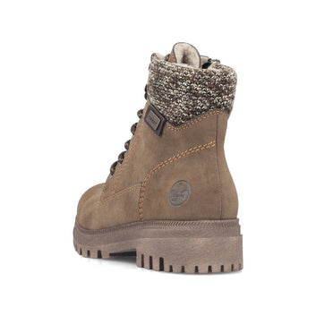 Rieker W Synthetic Lace Boot Brown - Y7621-25