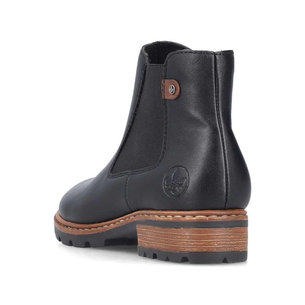 Rieker W Synthetic Ankle Boot Zip Black - Z9354-00