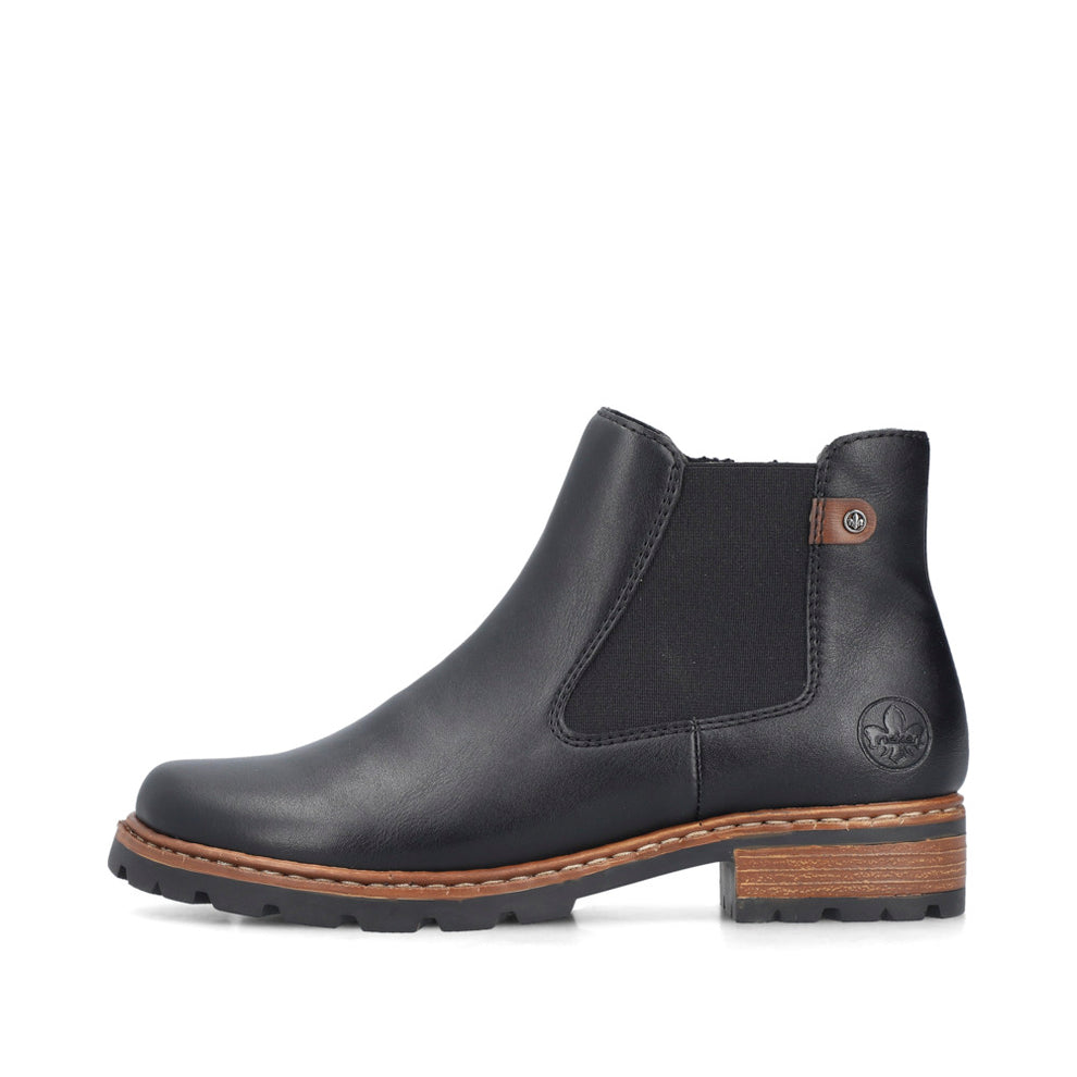 Rieker W Synthetic Ankle Boot Zip Black - Z9354-00