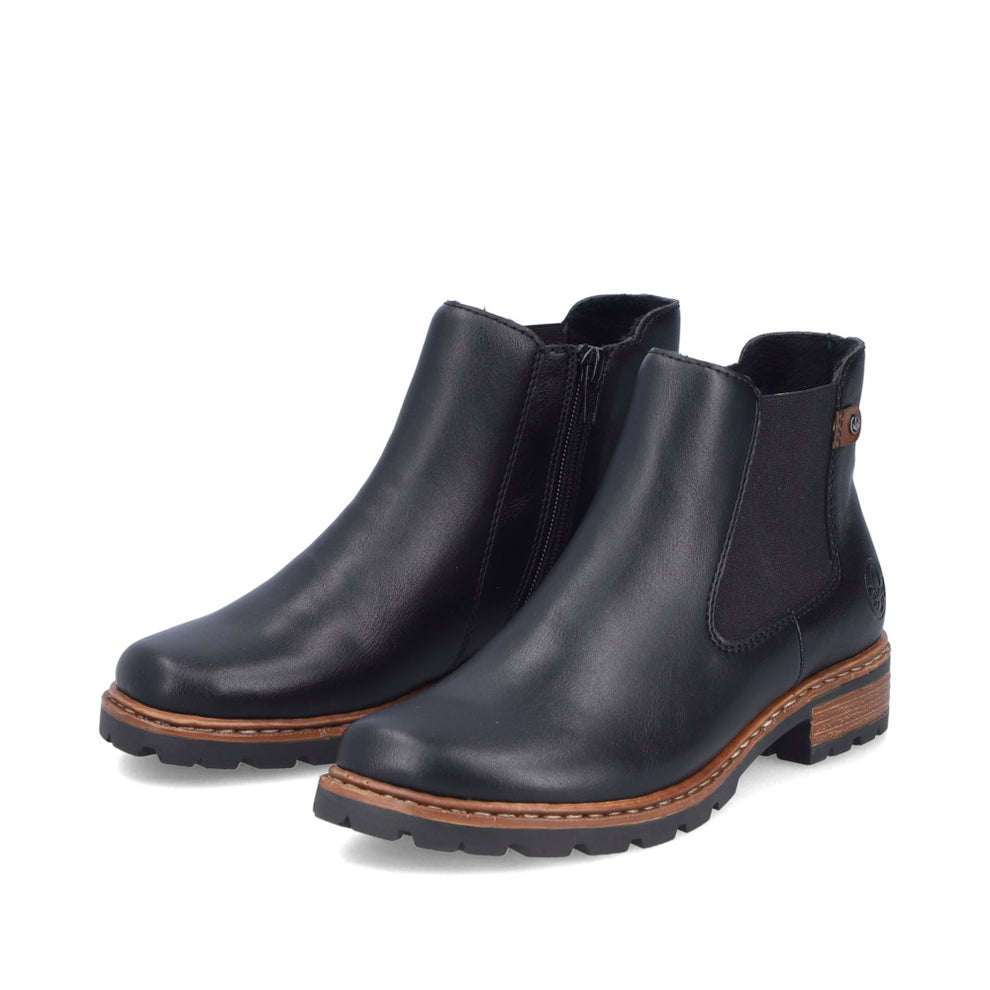 Rieker W Synthetic Ankle Boot Zip Black - Z9354-00