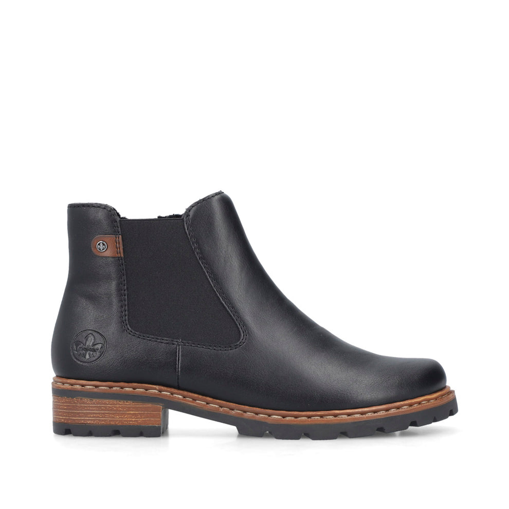 Rieker W Synthetic Ankle Boot Zip Black - Z9354-00