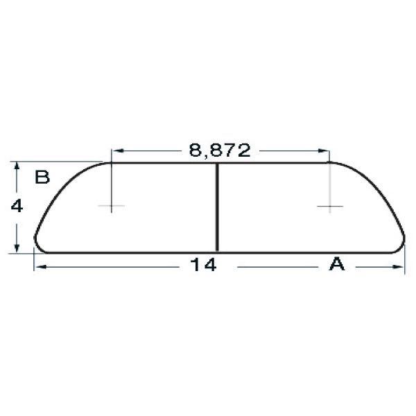 Fenderliste RF 14 x 4mm, 3m