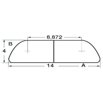 Fenderliste RF 14 x 4mm, 3m