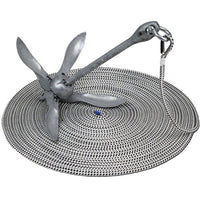 Ankersæt med 30 meter polyestertov og paraplyanker