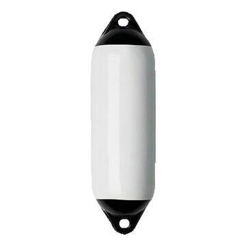 Polyform Fender lang "F" hvid med blå/sort top