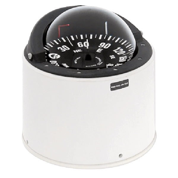 Riviera piedestal kompas White Star 5", hvid/sort