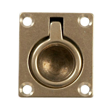 Foresti dørkring med fjeder messing, 45x39 mm