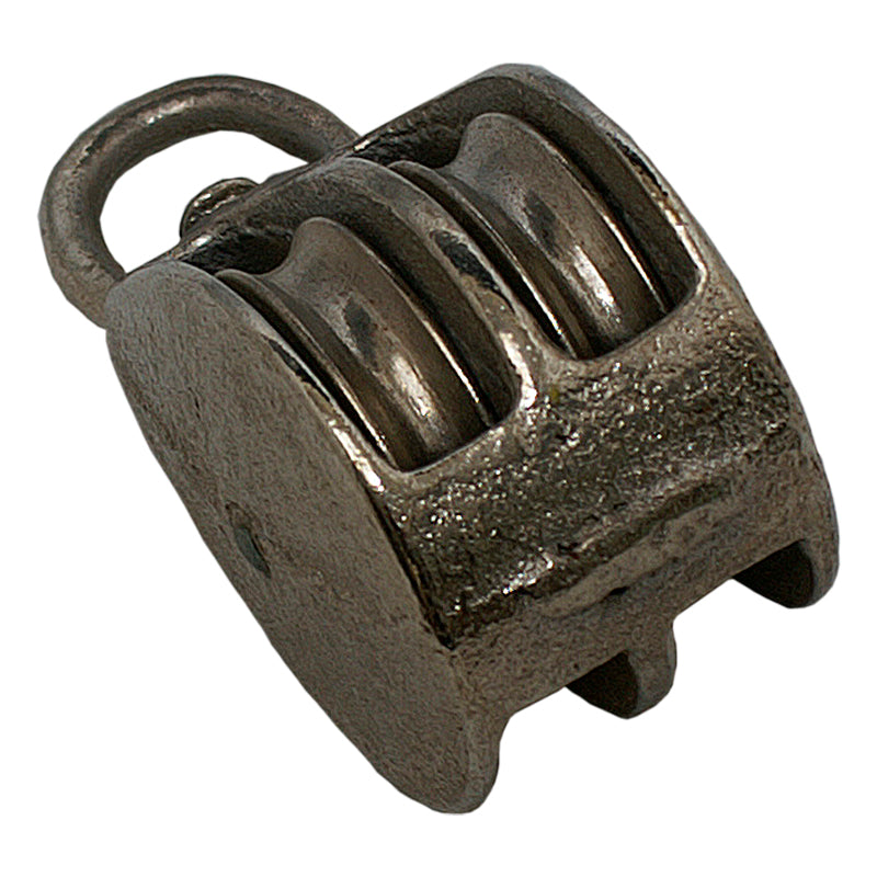 Blok 2-sk. forniklet m/svirveløje