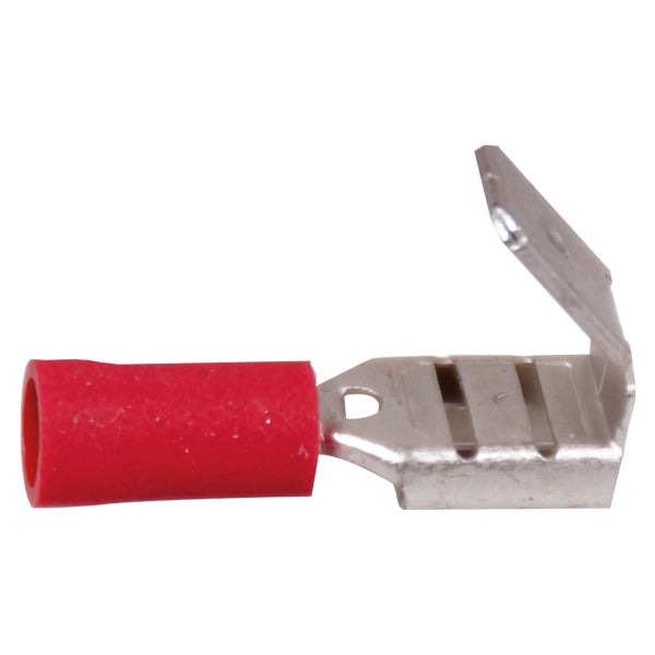 Fladstik fordeler rød 6.4x0.8 mm, 100 stk