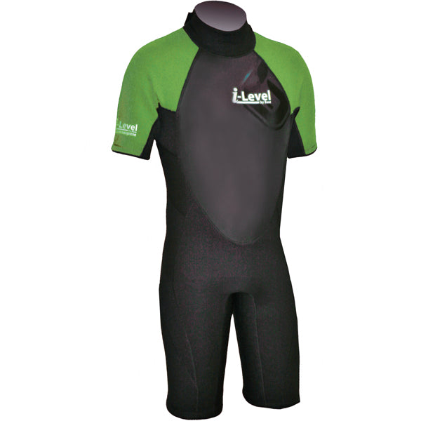 Base våddragt i-level junior kort model, Sort/lime str 115