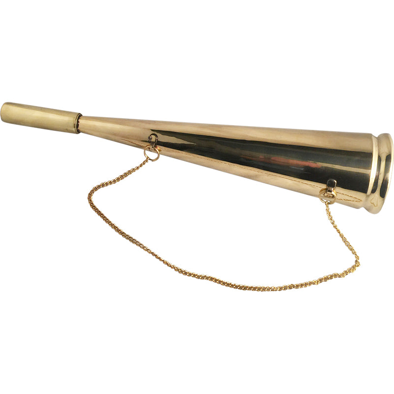 Tågehorn messing med kæde