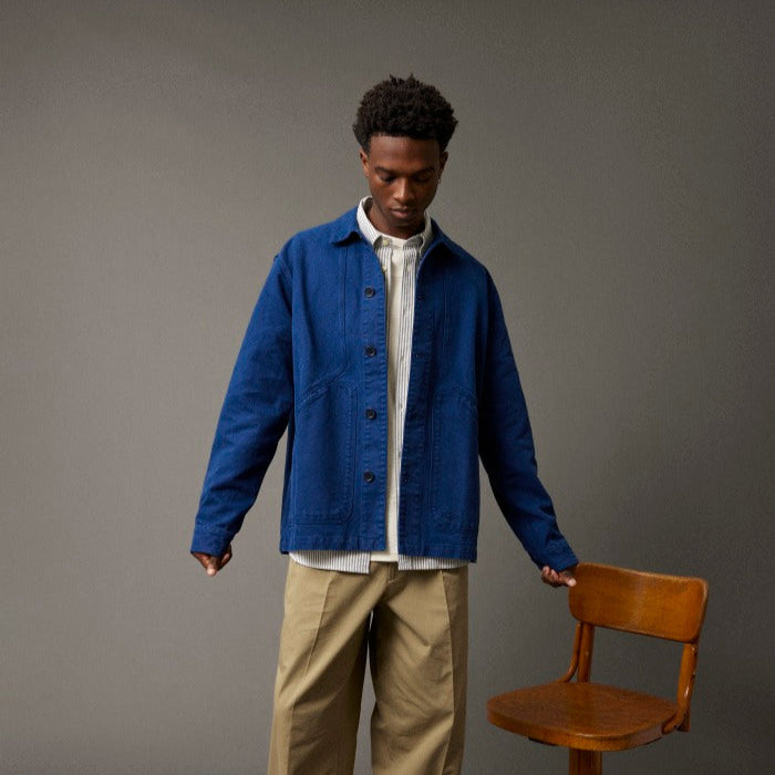 Forét Berry Canvas Overshirt Navy