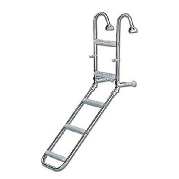 Badestige Rustfri - Anti-slip Plasttrin - Trin 2 + 3 = 5