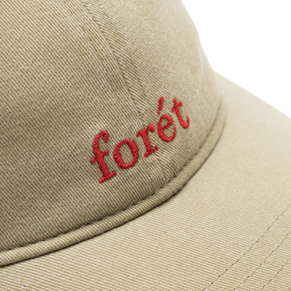 Forét Hawk Washed Cap Khaki Red