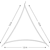 Cockpit solsejl/presenning trekantet