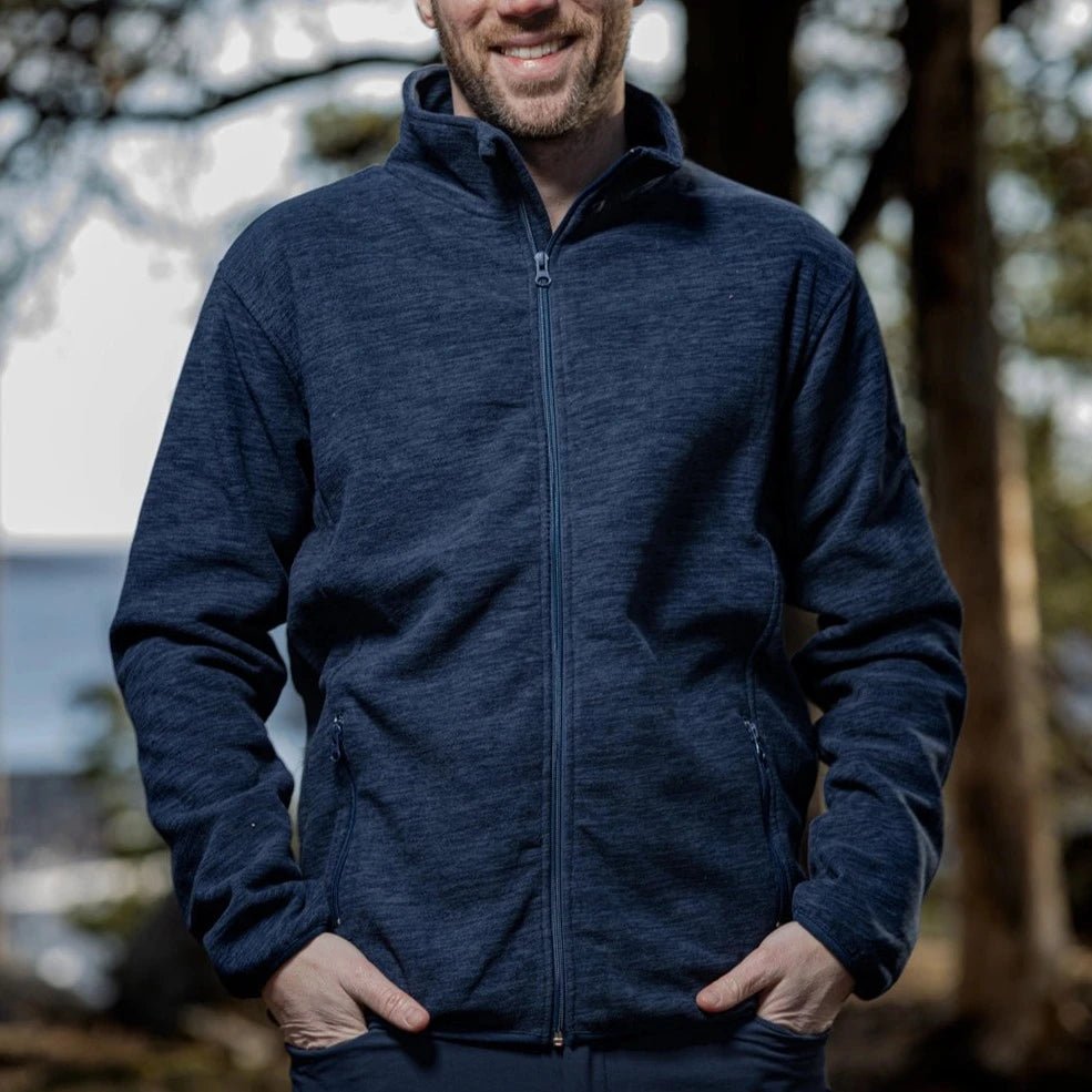 Move On M Beito Fleece uden Hætte Mood Indigo