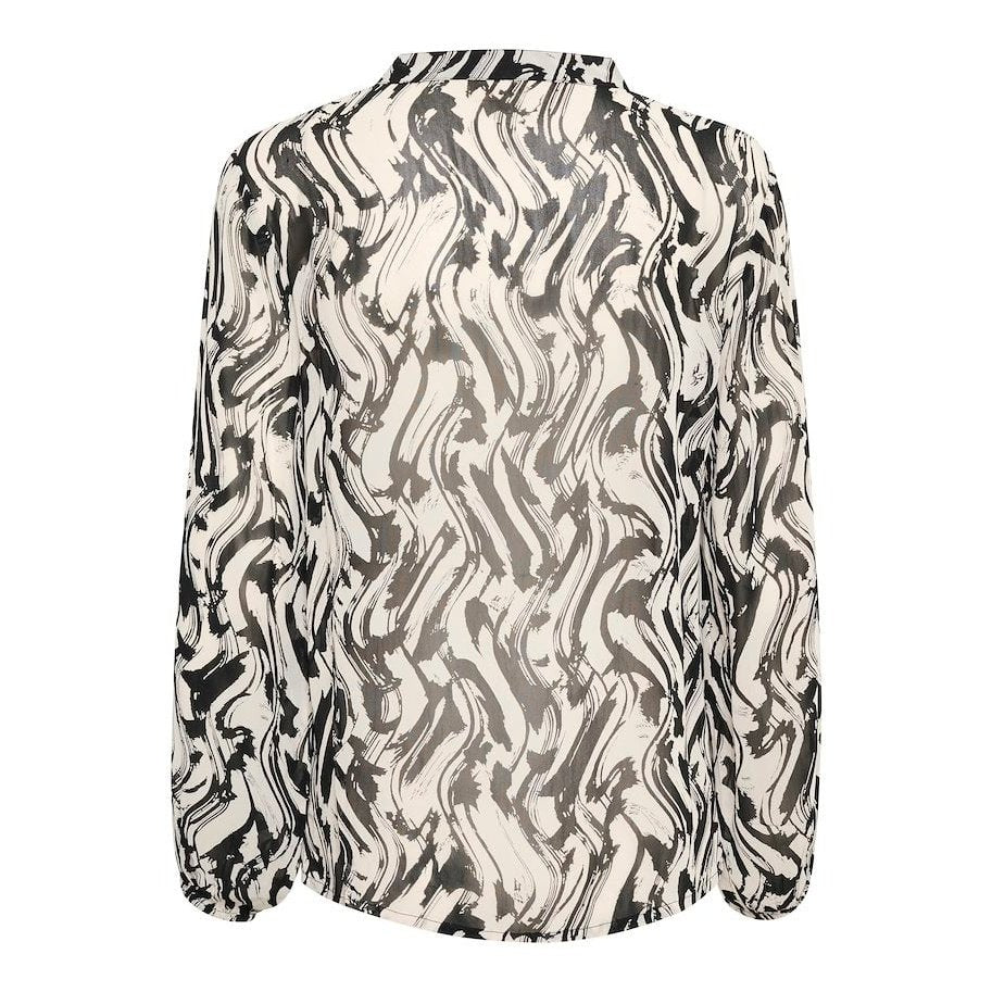 Part Two W Ditte Skjortebluse Black Paint Wawe