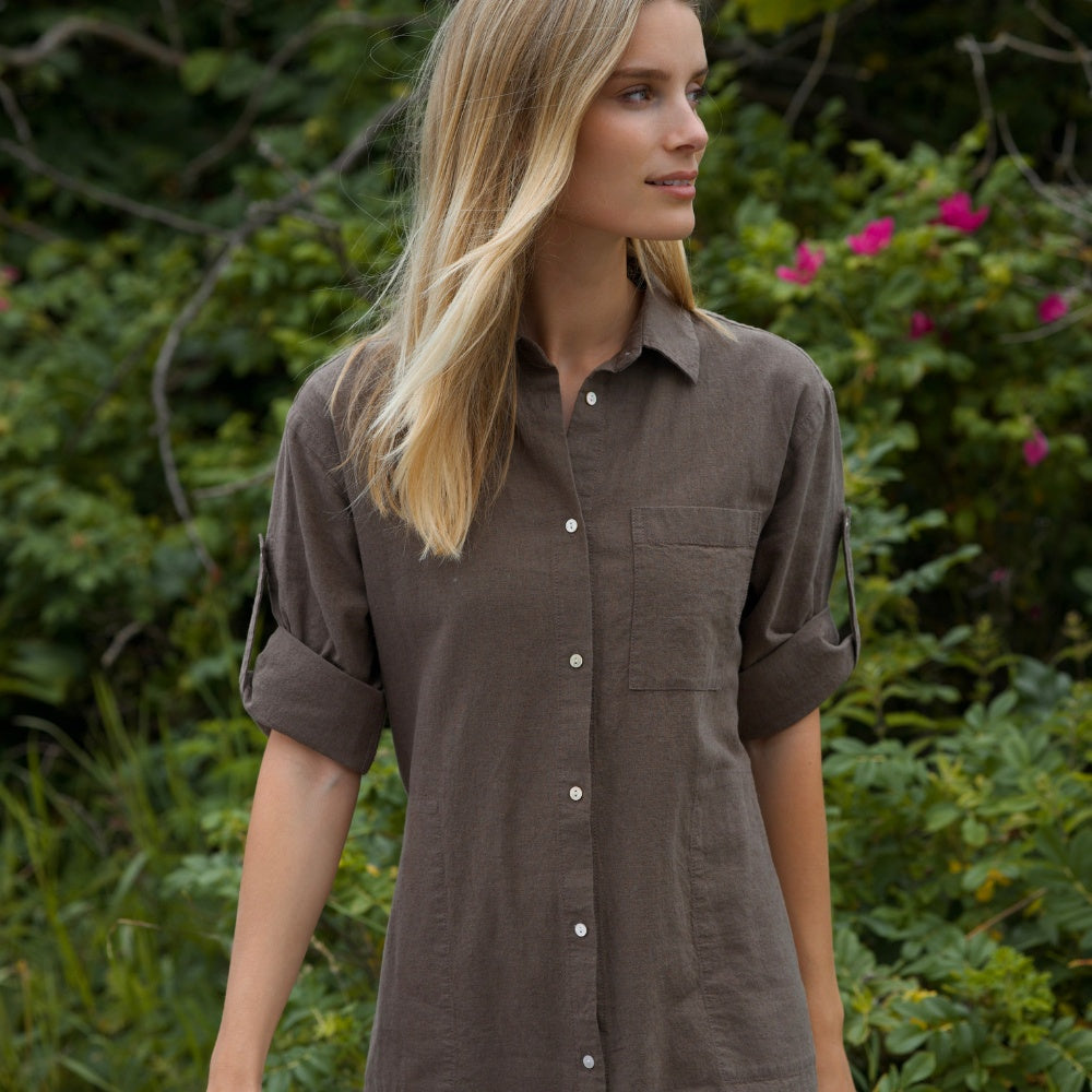 Blue Sportswear Dixi Cot/Lin Dress Bark