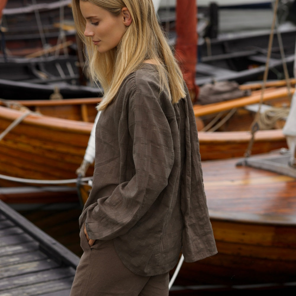 Blue Sportswear Dalena Check Shirt Bark