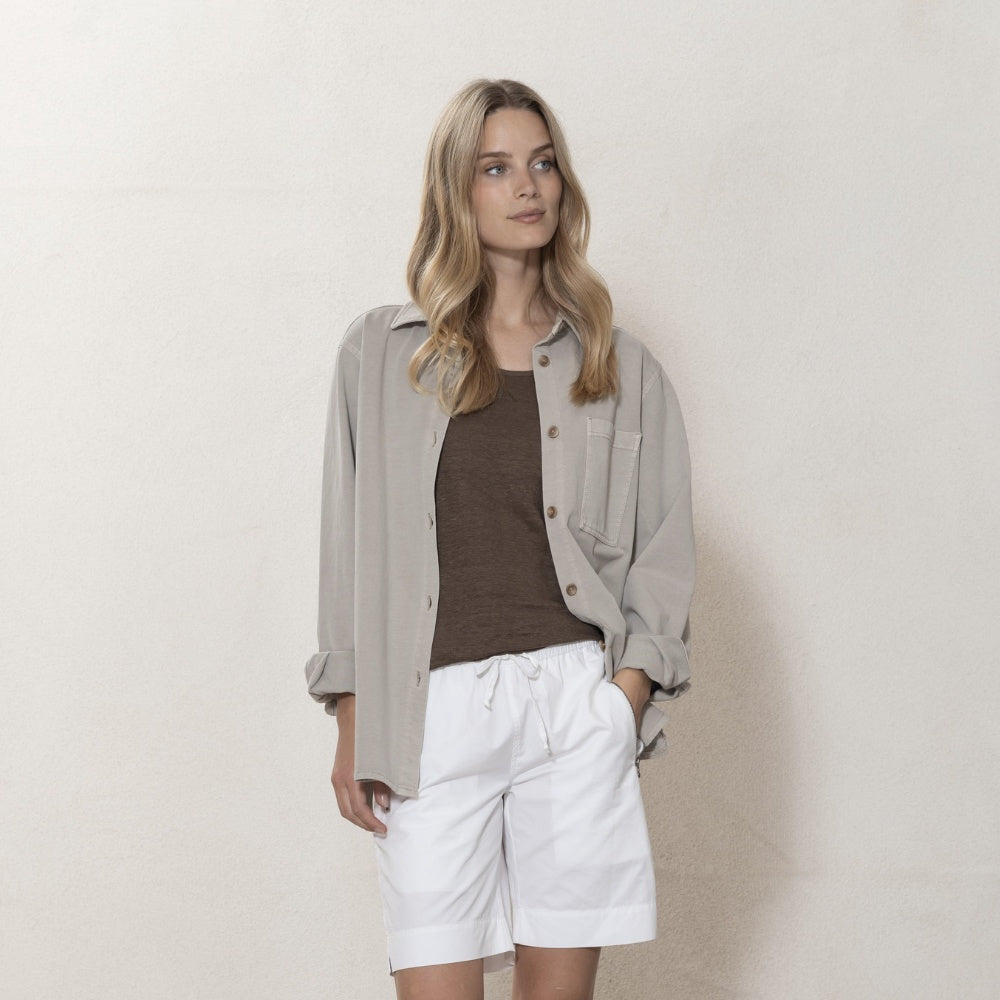 Blue Sportswear Anabell Linen Blouse Bark