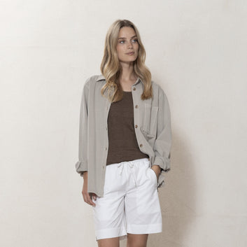 Blue Sportswear W Anabell Linen Blouse Bark