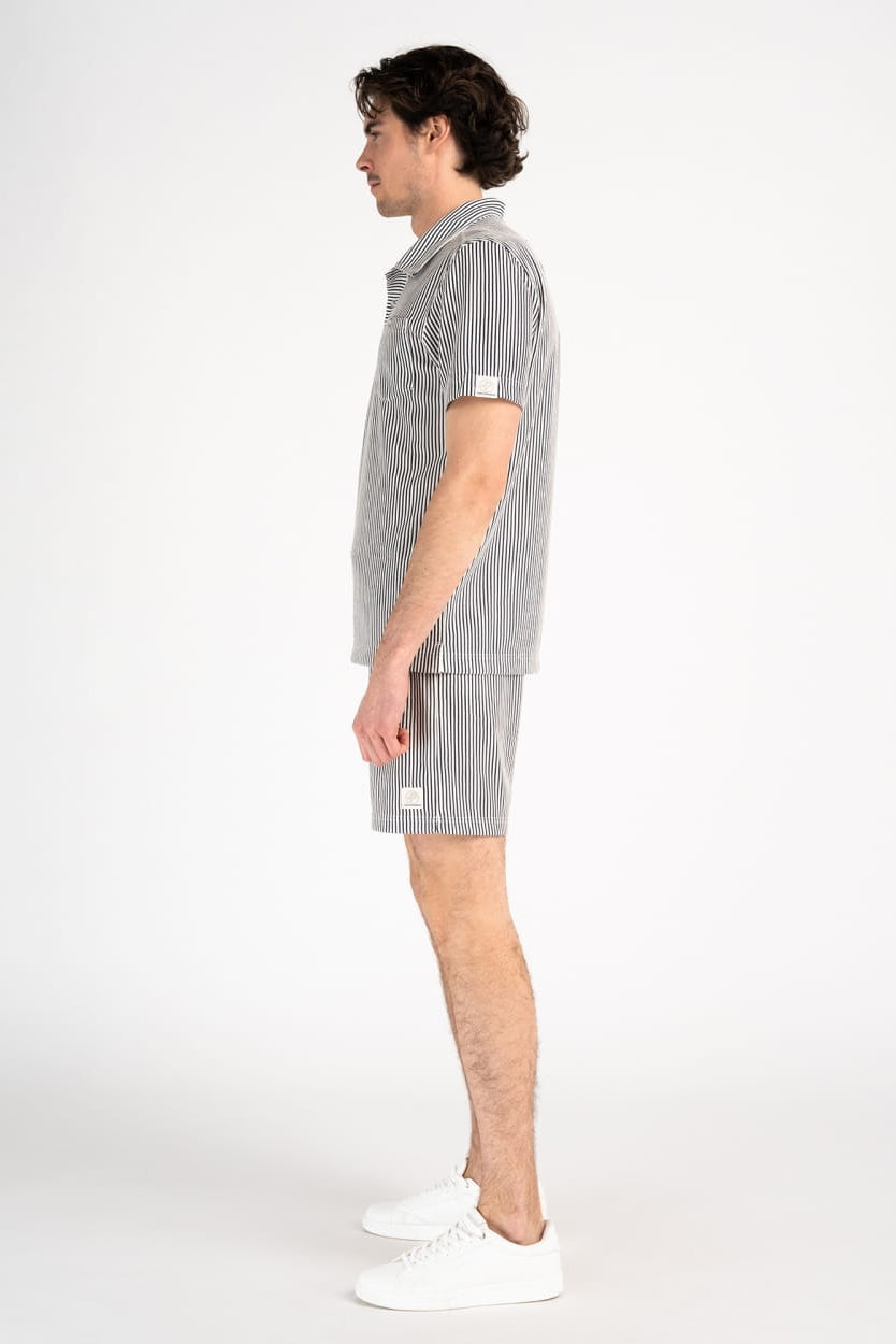 Pelle P M Brassie Polo Navy Stripe