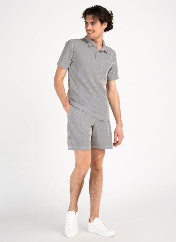 Pelle P M Brassie Polo Navy Stripe