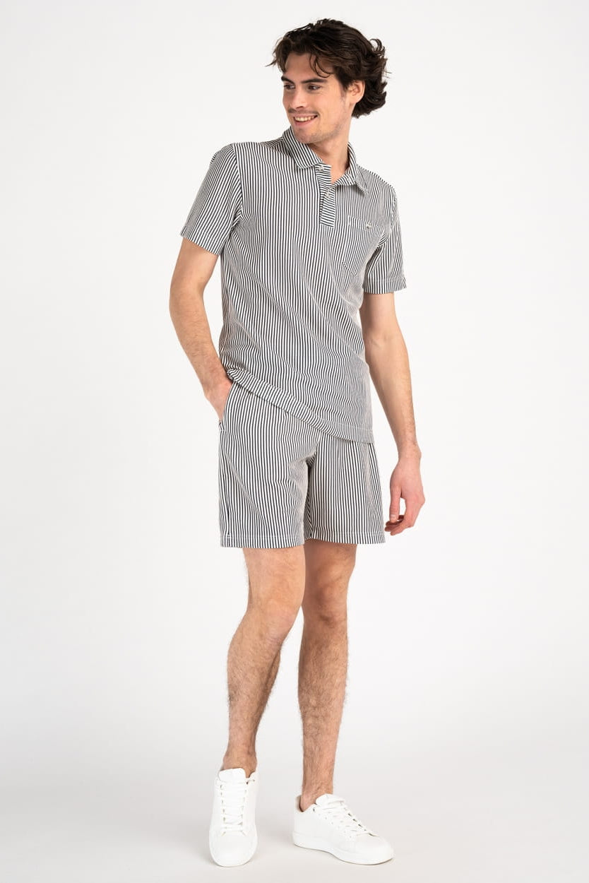 Pelle P M Brassie Polo Navy Stripe