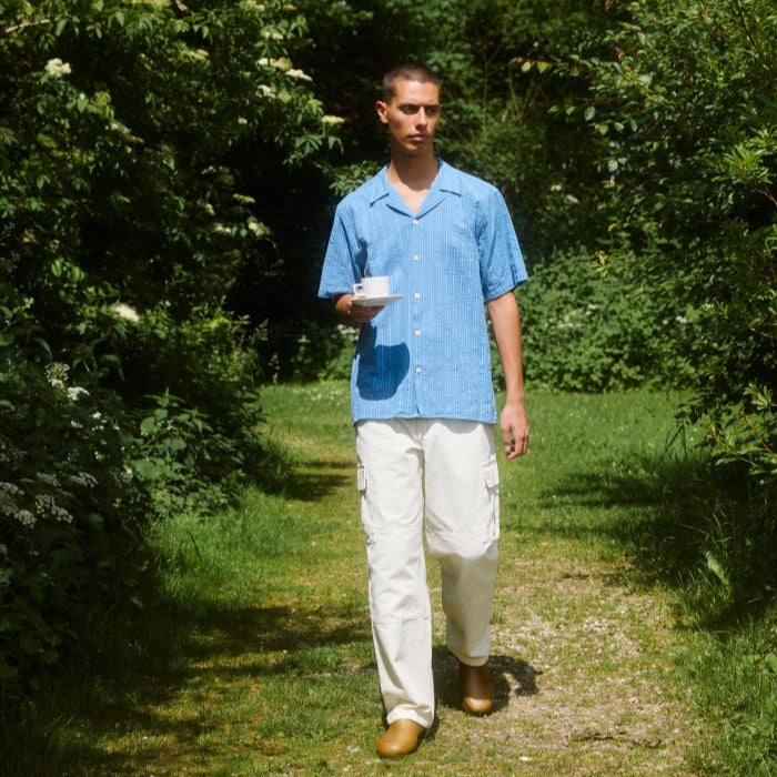 Forét Peer Ss Shirt Blue