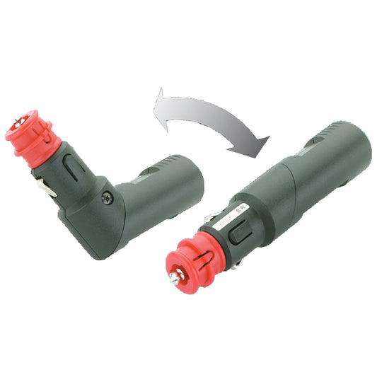 Universalstik med 8 Amp sikring & knækled, 12/24V