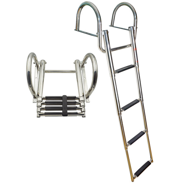 Brostige fastmonteret i rustfrit stål, 4 trin